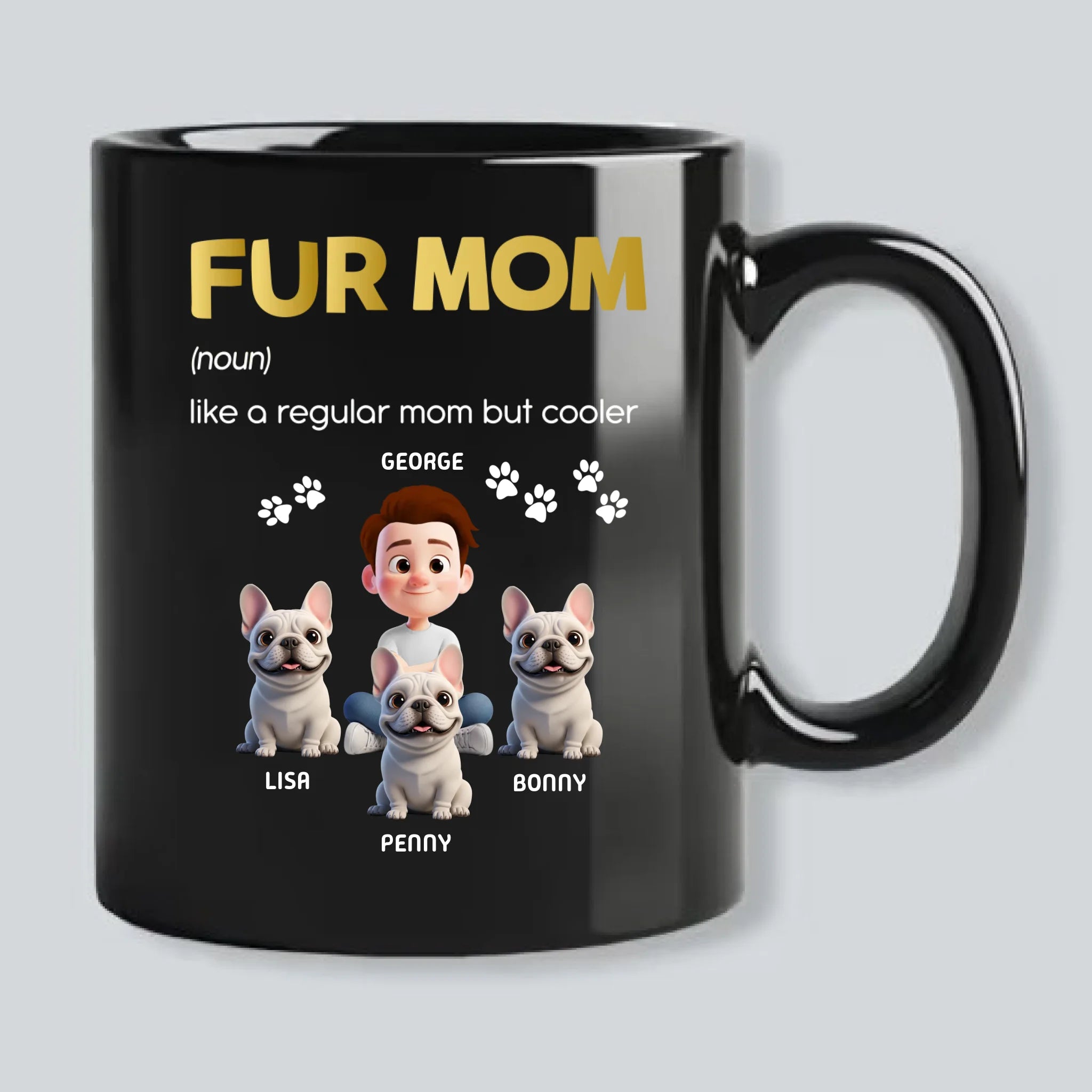 Personalized Pet Lover Mug - Custom Dog & Cat Mug with Pet Names and Breed