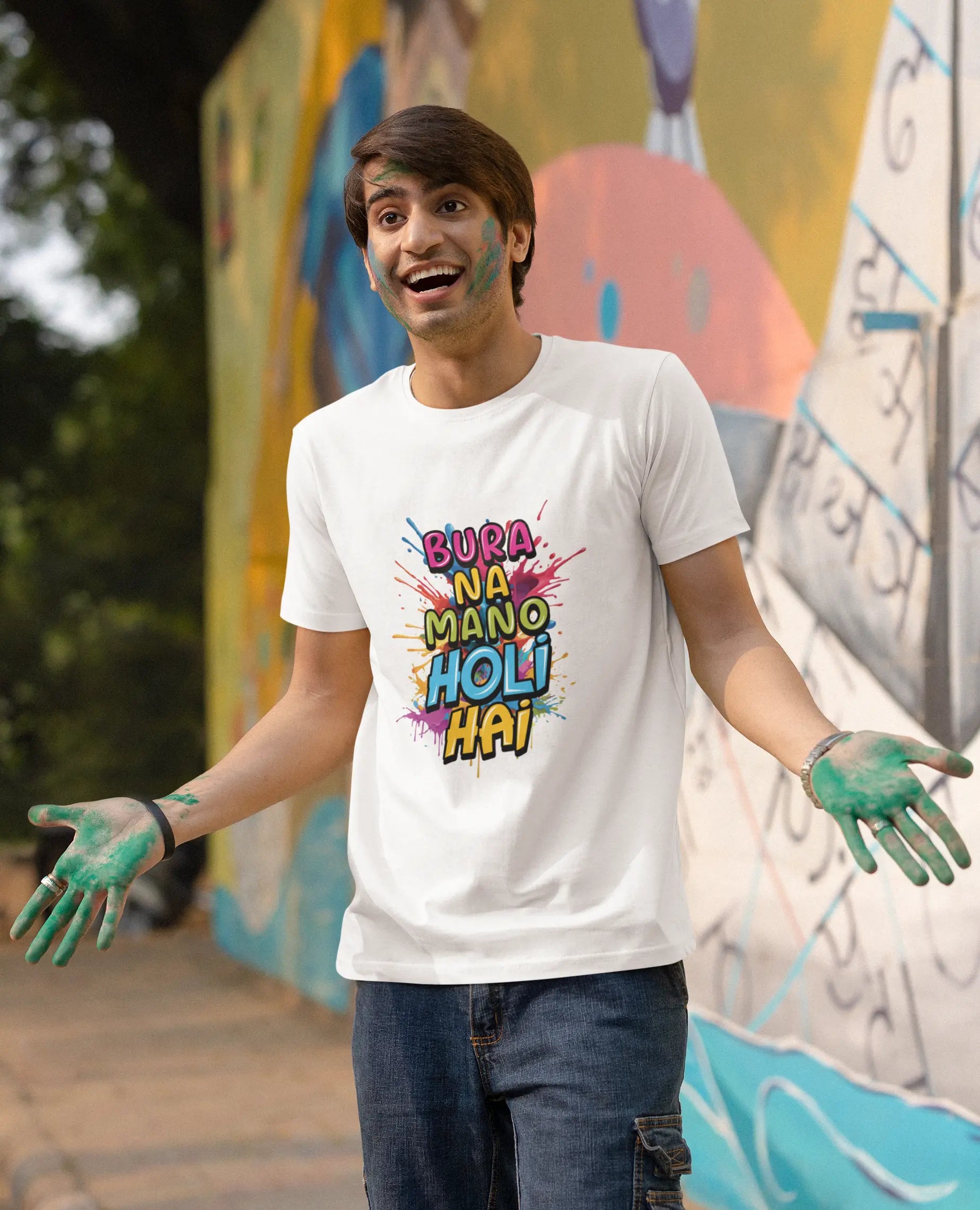 Festive Vibes – Bura Na Mano, Holi Hai Unisex T-Shirt