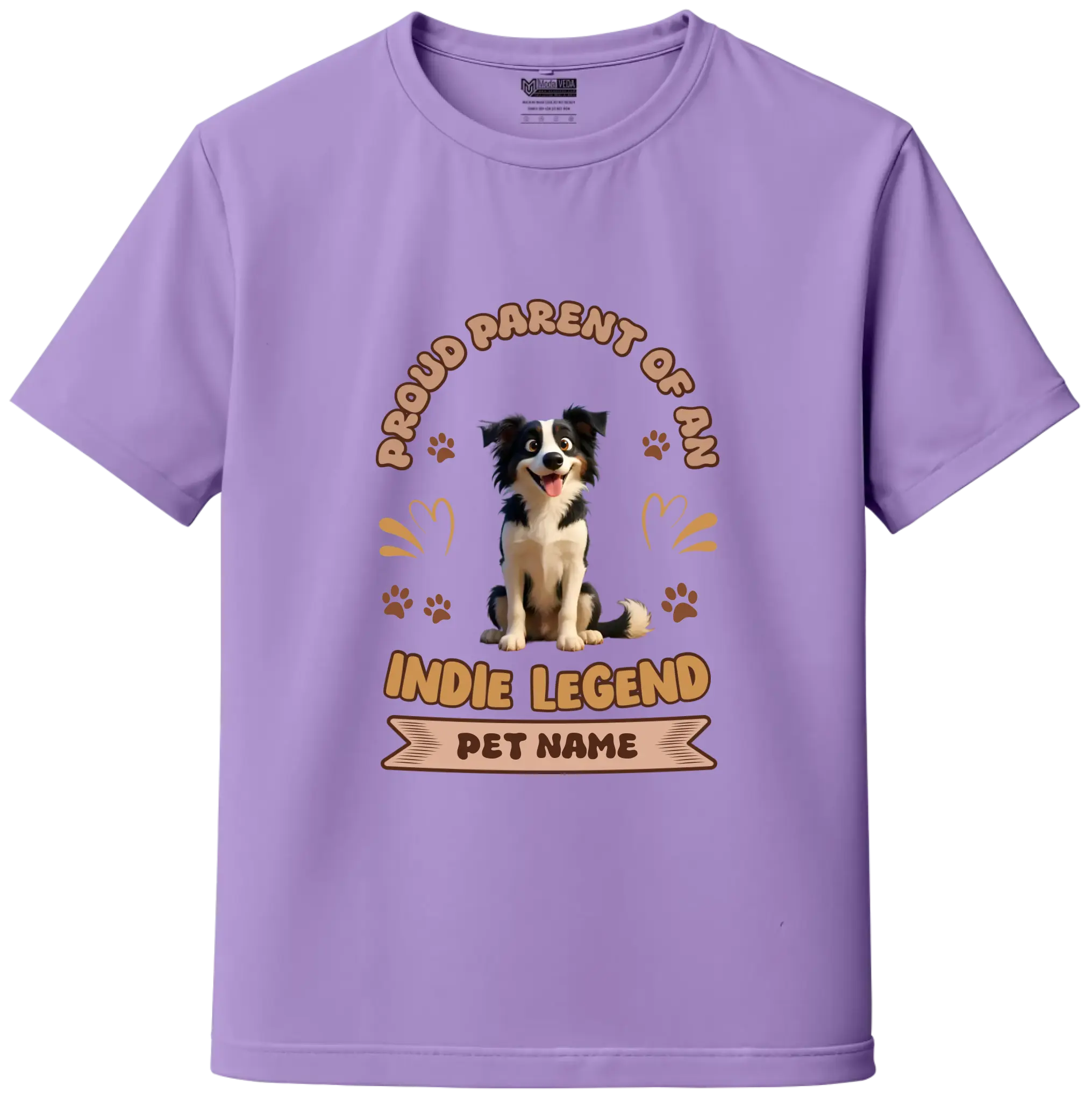 Indie Dog Lover Custom Unisex Tee - Add Your Pet Image & Name