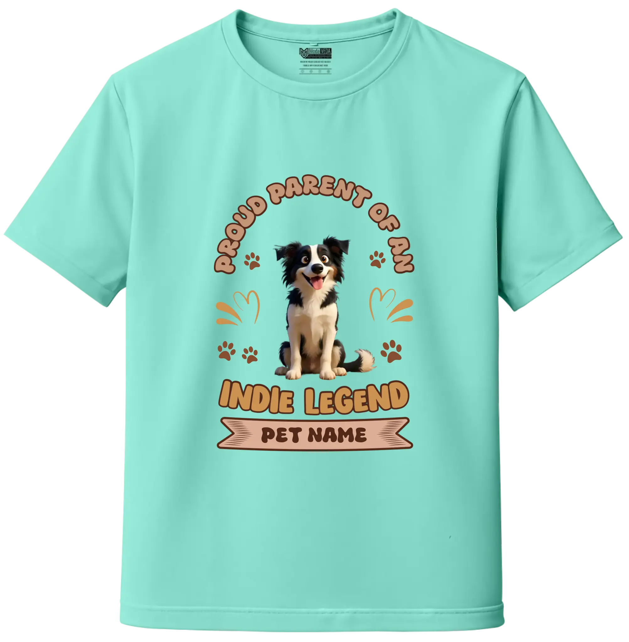 Indie Dog Lover Custom Unisex Tee - Add Your Pet Image & Name
