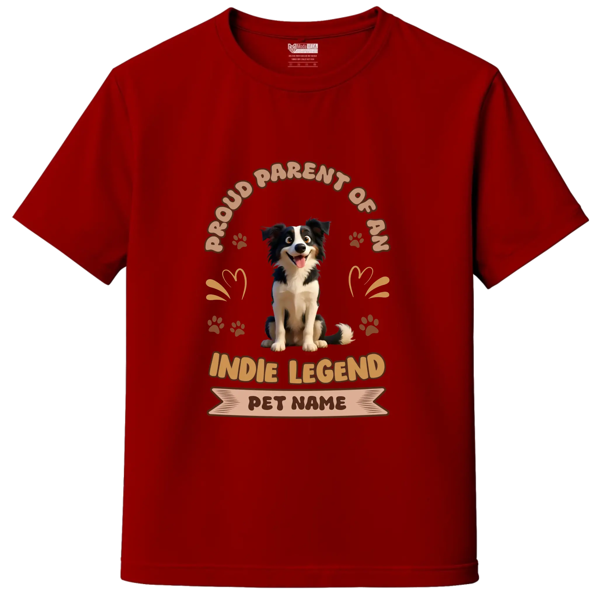 Indie Dog Lover Custom Unisex Tee - Add Your Pet Image & Name