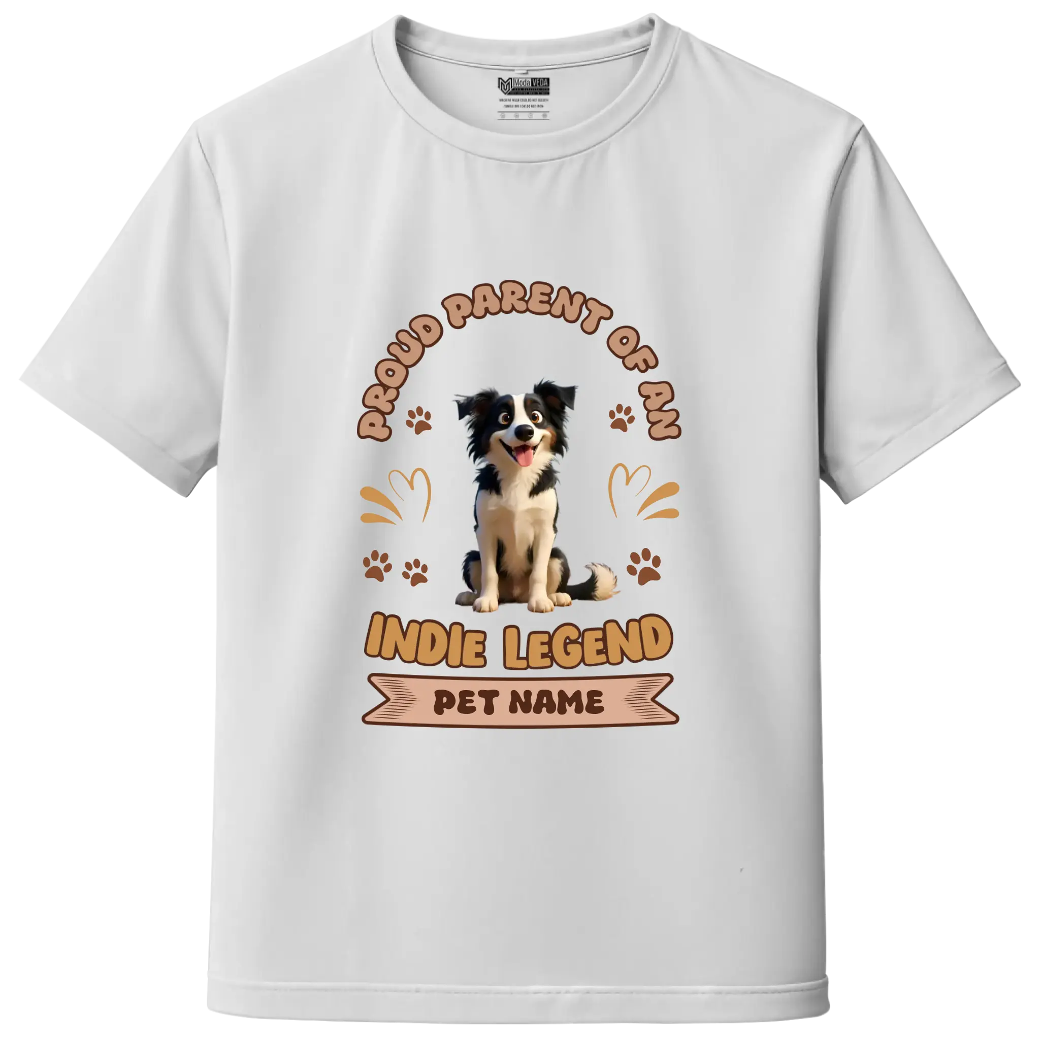 Indie Dog Lover Custom Unisex Tee - Add Your Pet Image & Name
