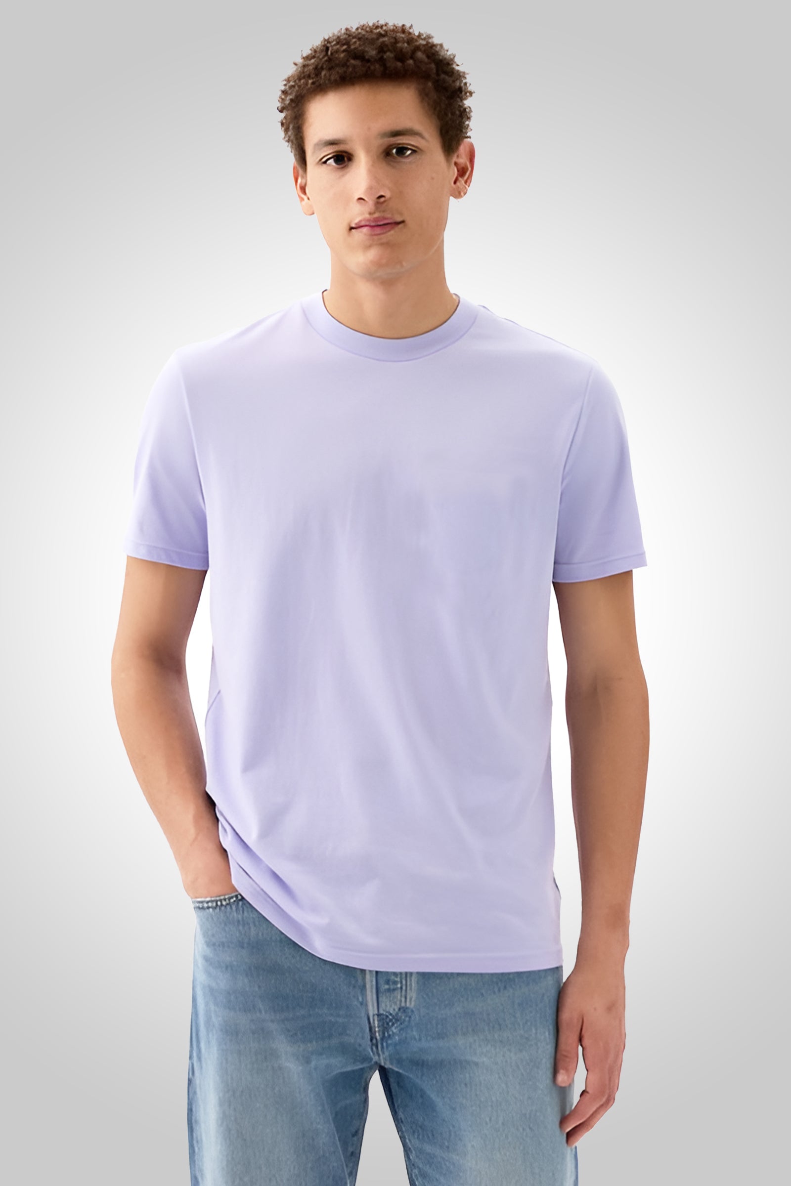 Round Neck Half Sleeve Lavender