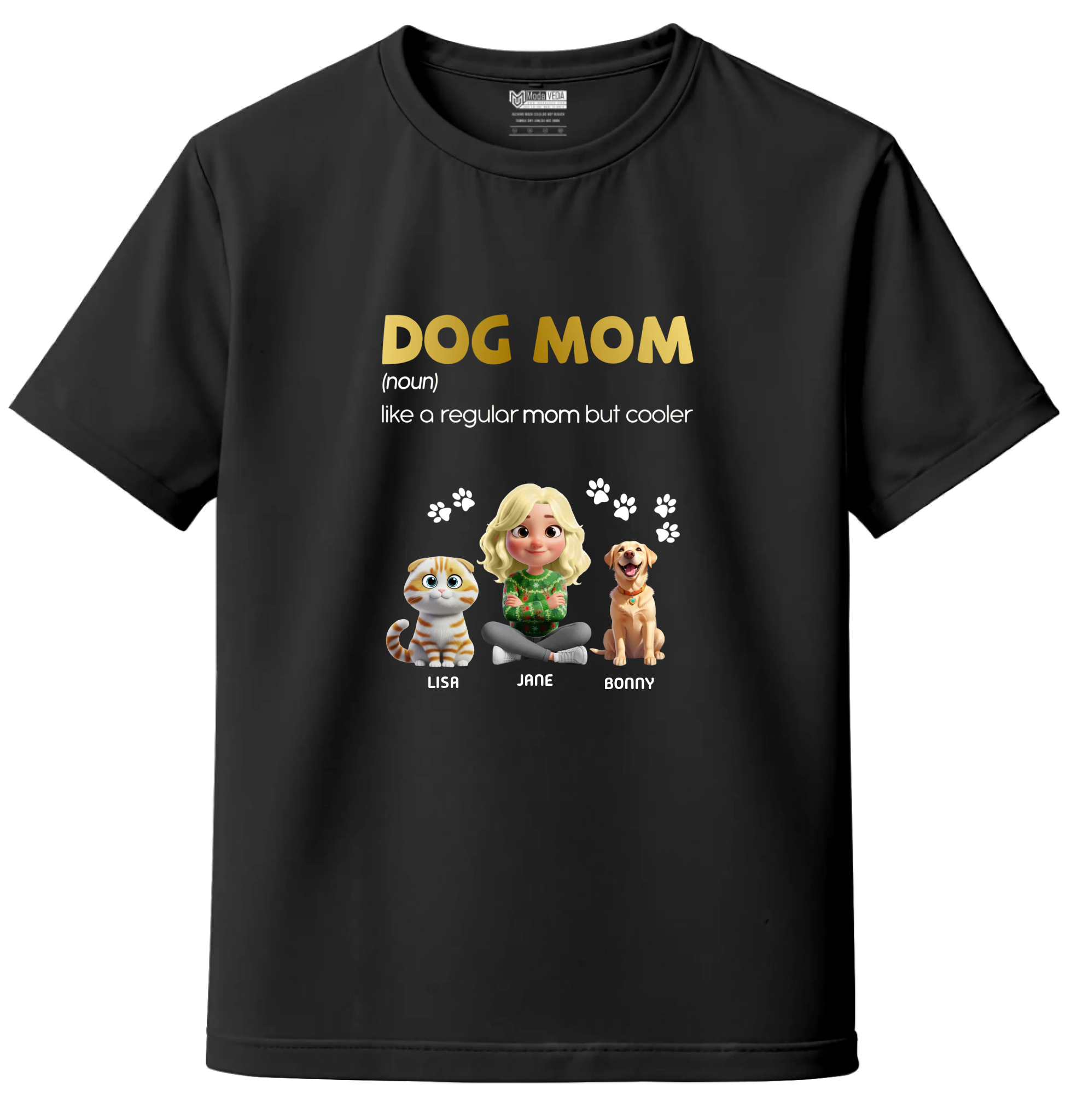 Personalized Pet Parent T-Shirt – Cat Mom, Cat Dad, Dog Mom, Dog Dad & Fur Parent