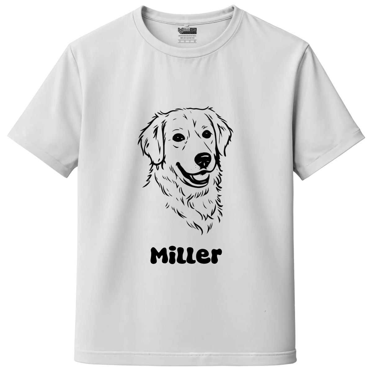 Custom Pet Sketch Portrait T-Shirt – Personalized Dog & Cat Photo T-Shirt