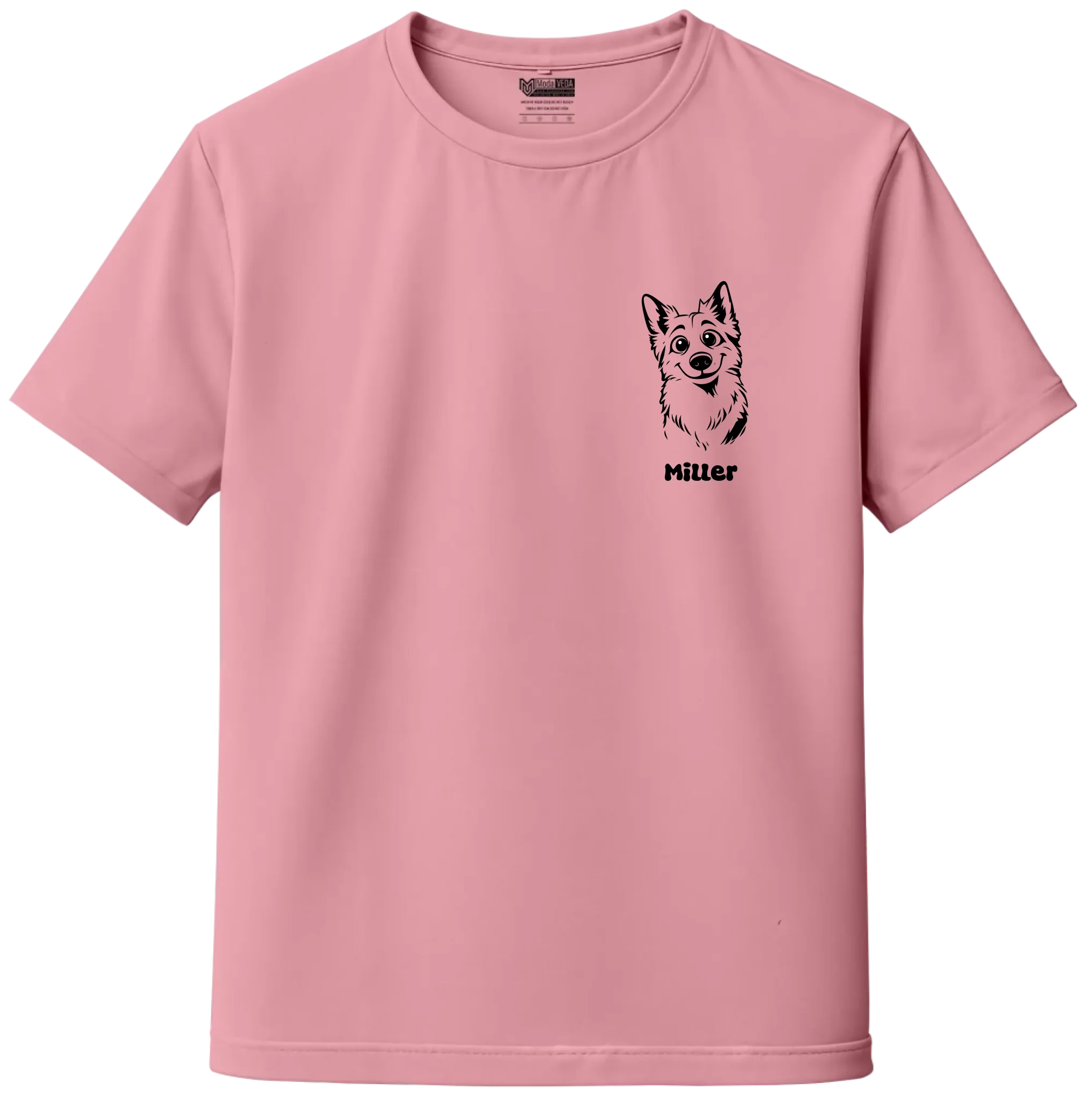 Custom Pet Sketch T-Shirt | Personalized Dog & Cat Tee with Name
