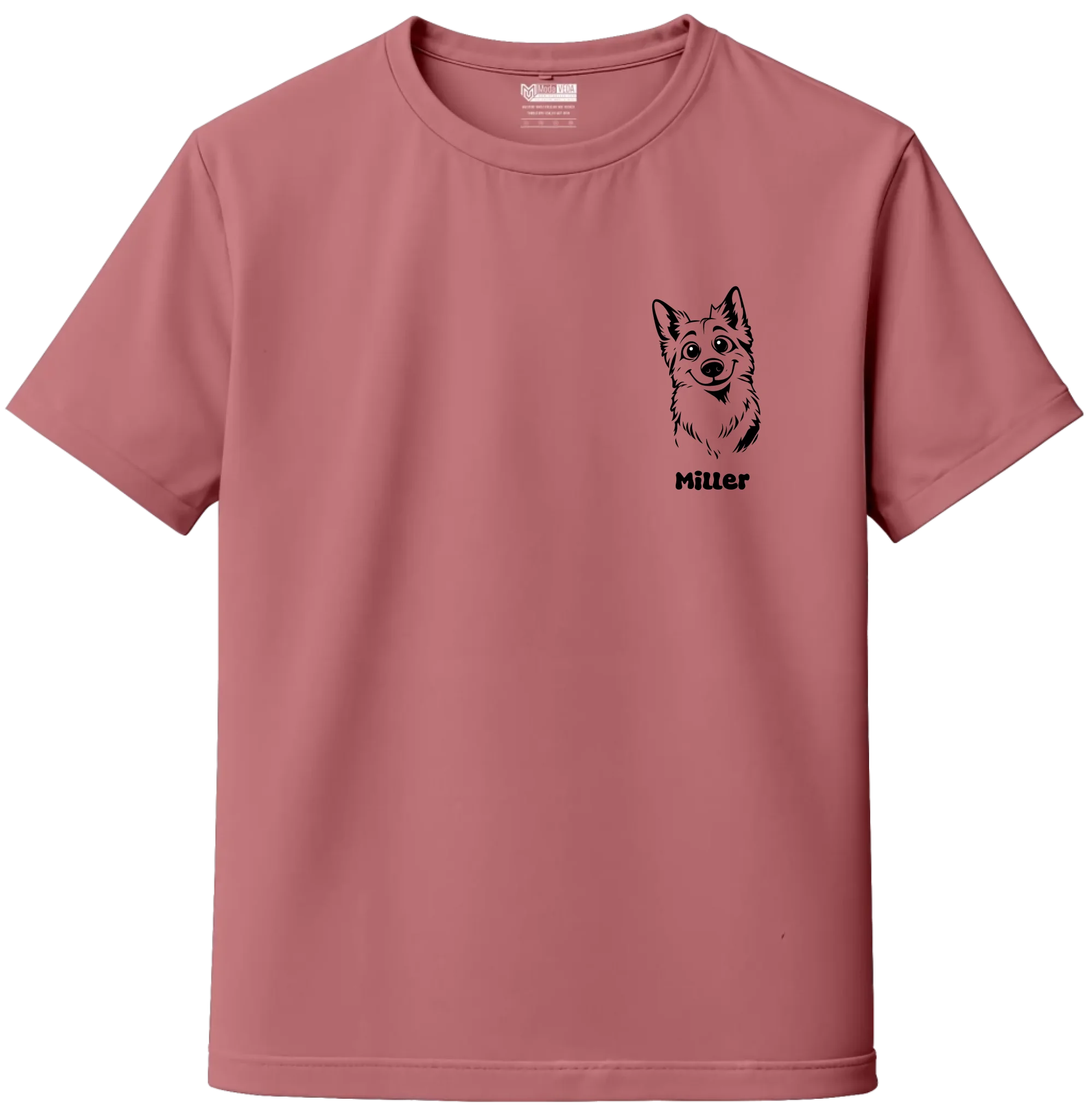 Custom Pet Sketch T-Shirt | Personalized Dog & Cat Tee with Name