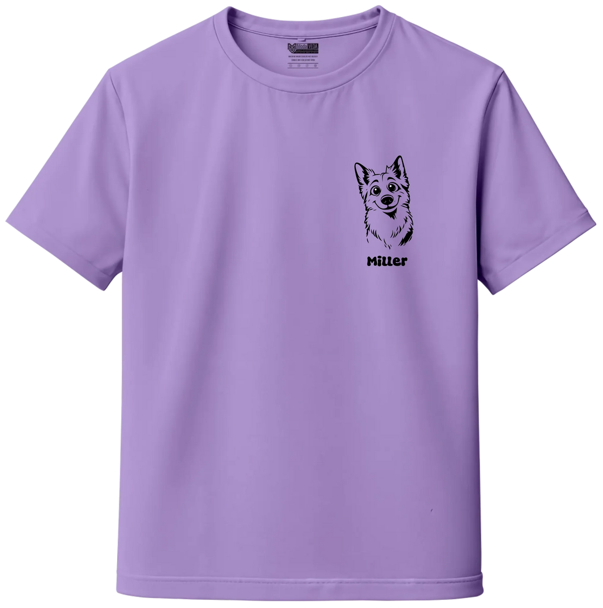 Custom Pet Sketch T-Shirt | Personalized Dog & Cat Tee with Name