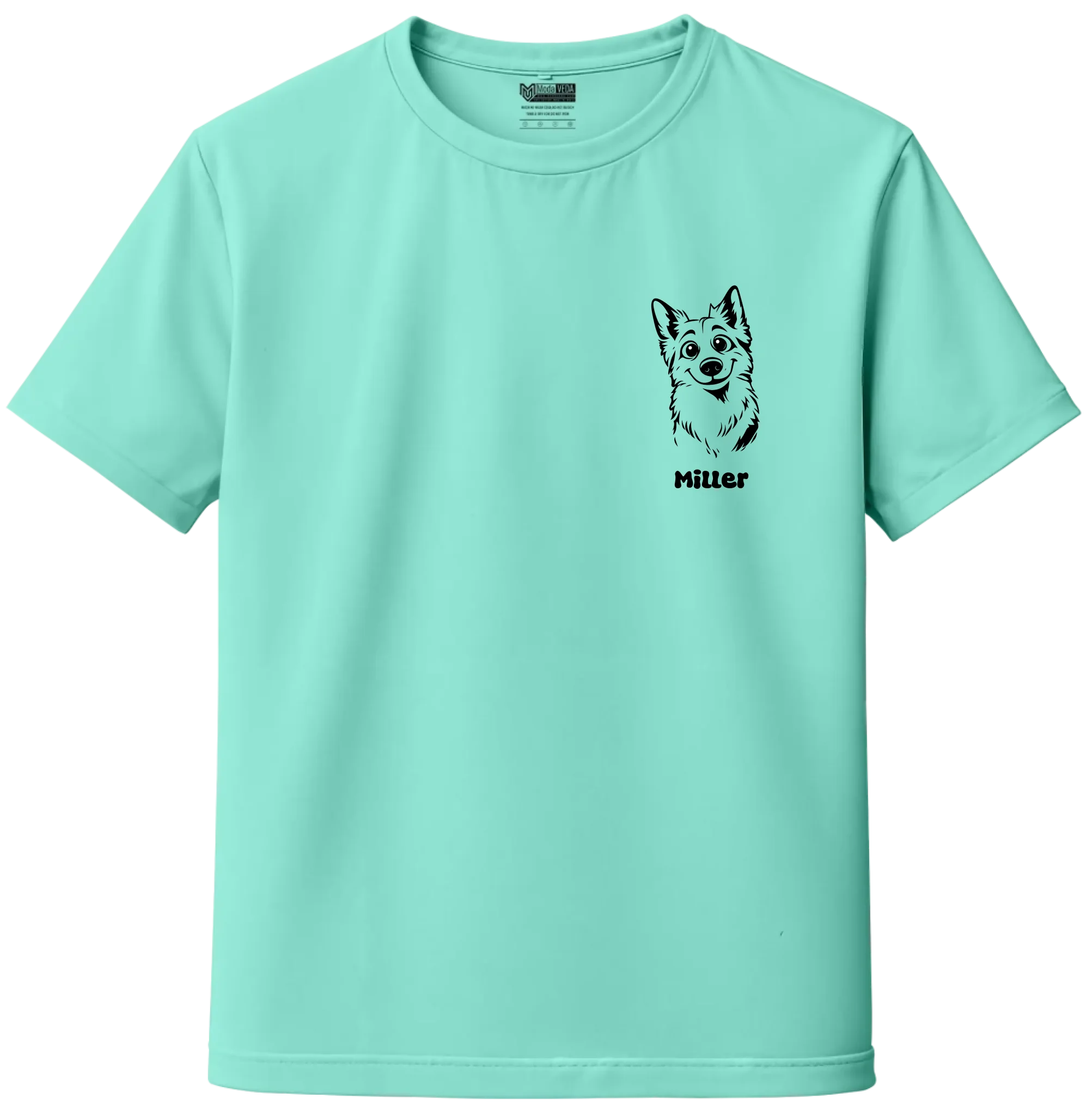 Custom Pet Sketch T-Shirt | Personalized Dog & Cat Tee with Name
