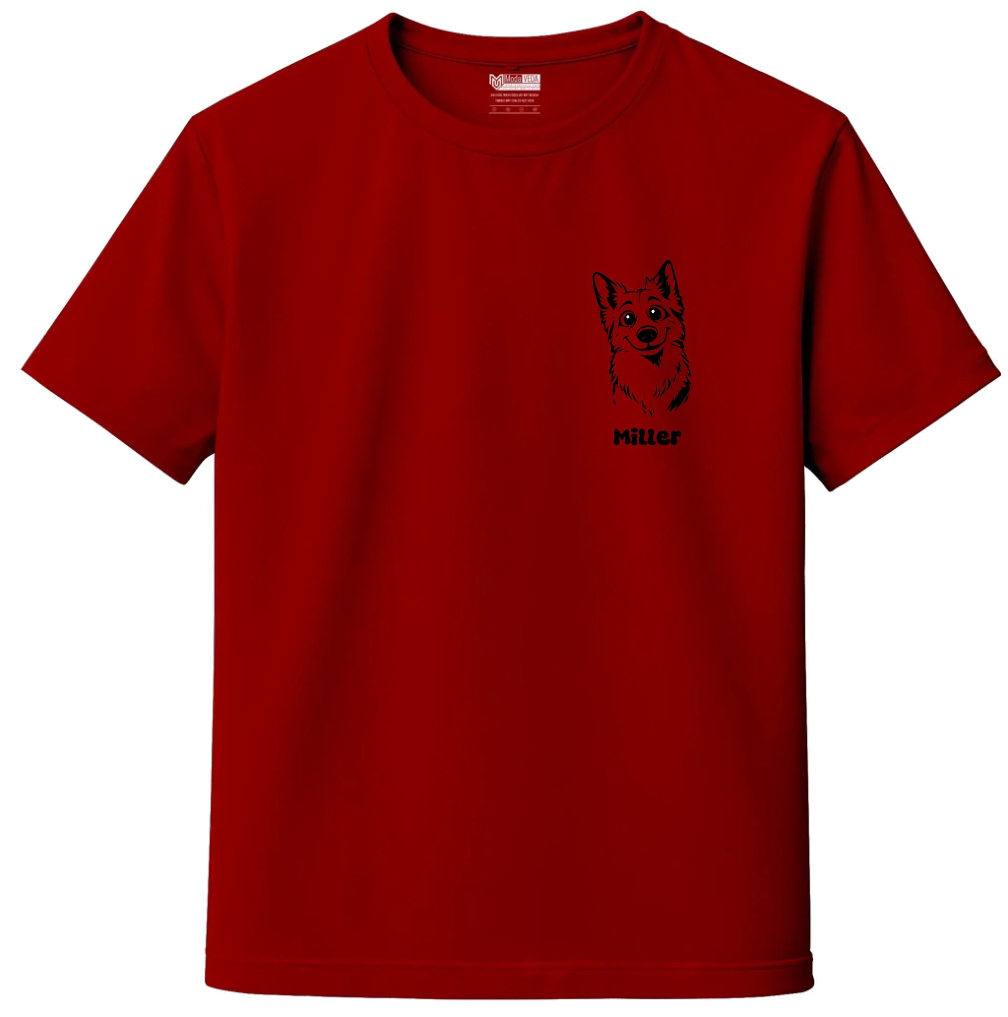 Custom Pet Sketch T-Shirt | Personalized Dog & Cat Tee with Name