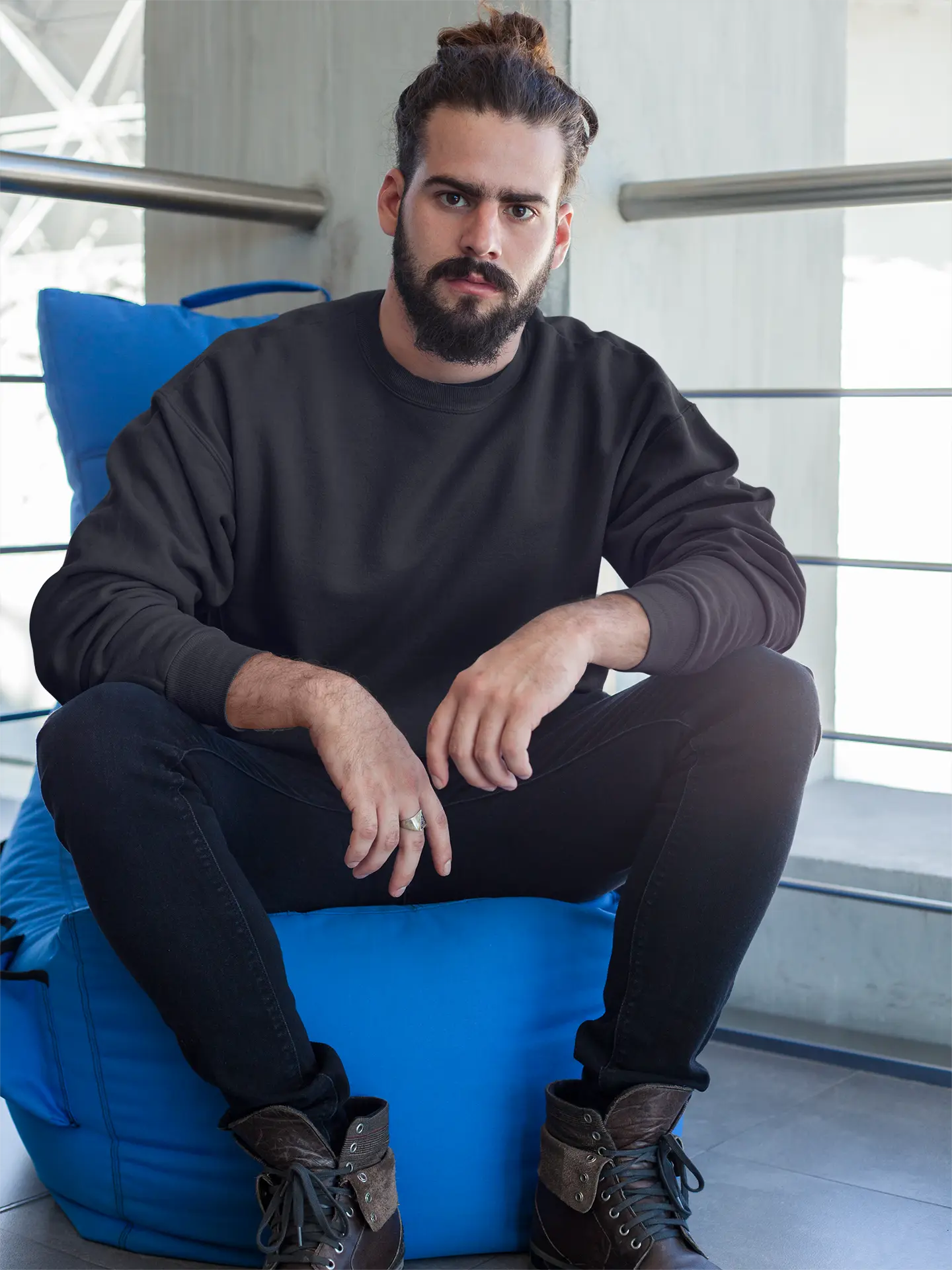 Premium Plain Sweatshirt Black