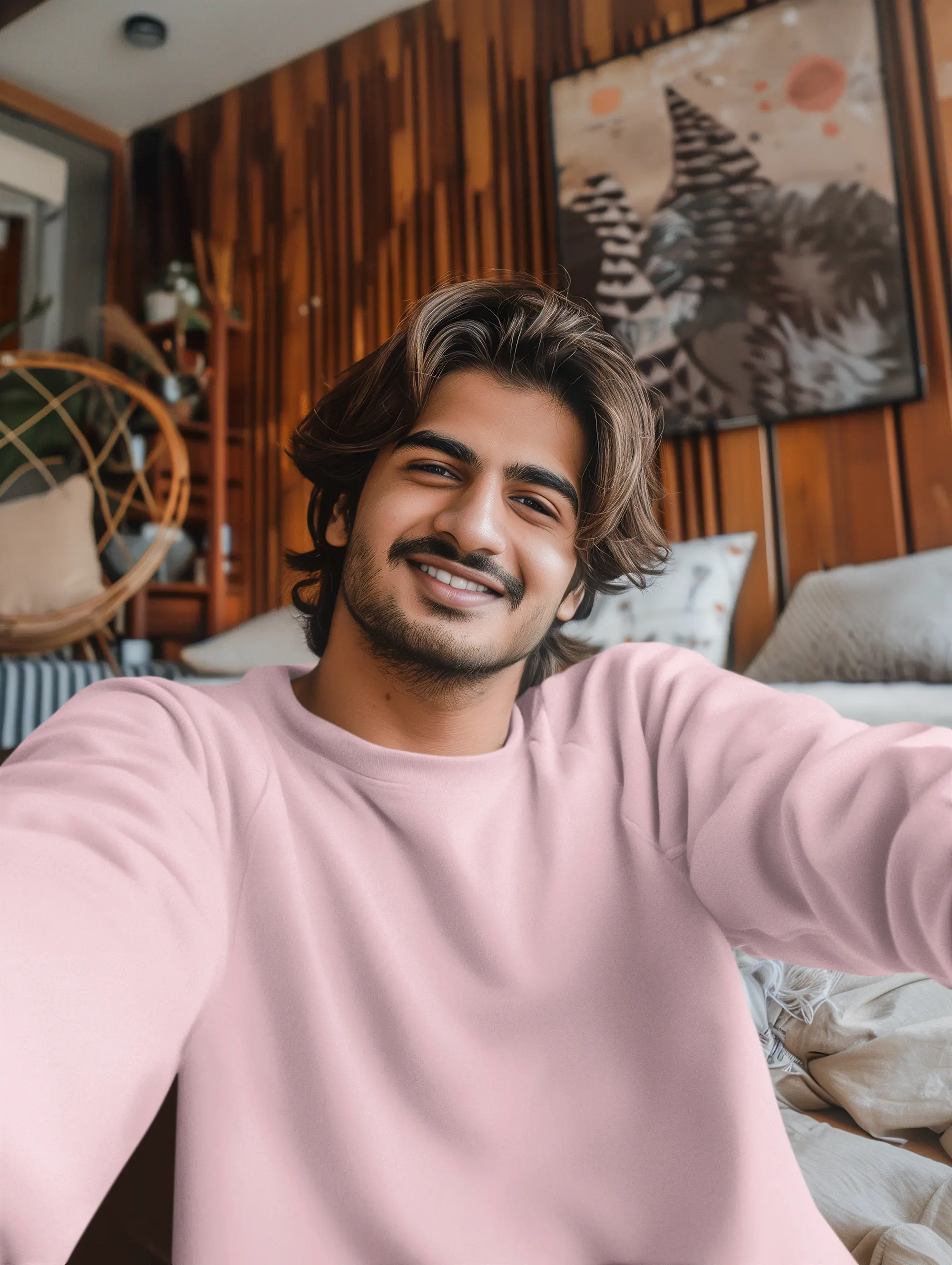 Plain Sweatshirt Light Baby Pink