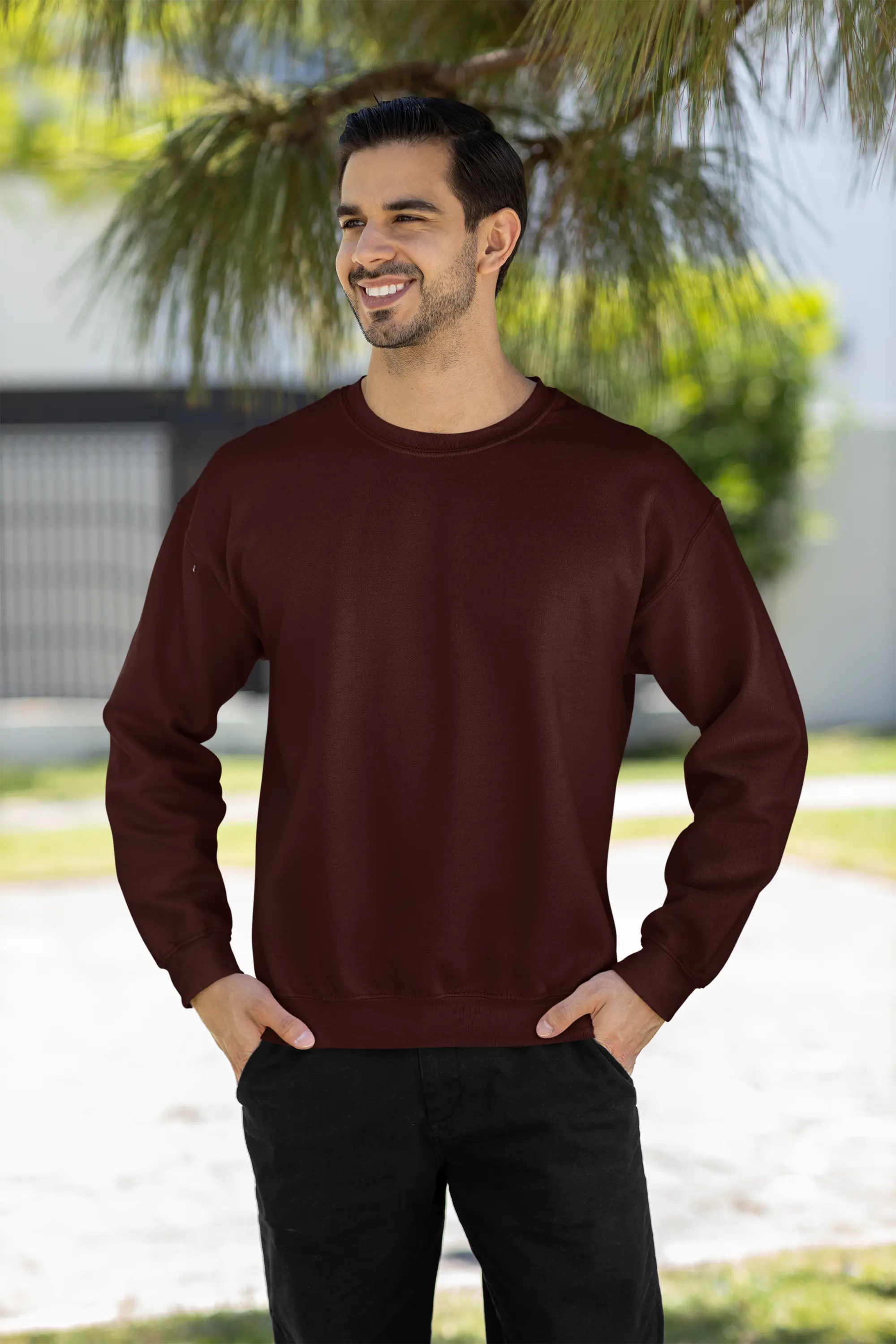 Premium Plain Sweatshirt Maroon