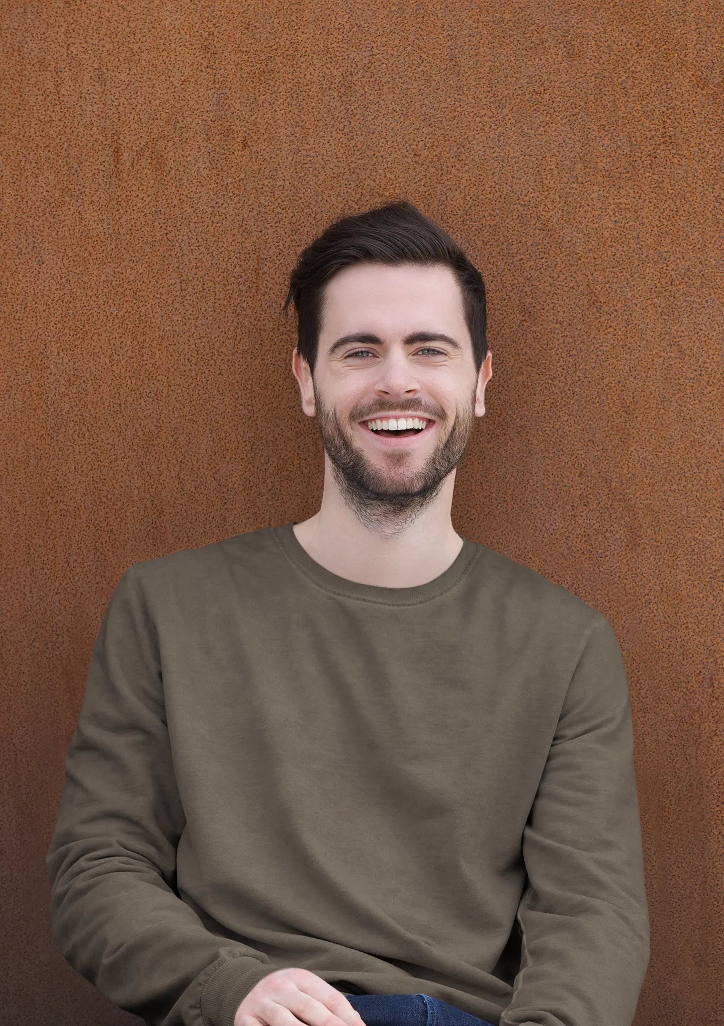 Premium Plain Sweatshirt Olive Green