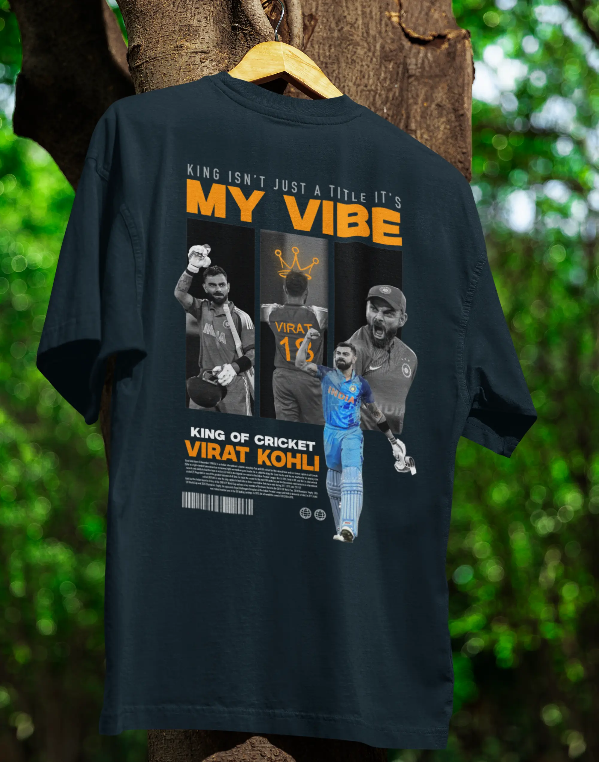 King of Cricket – Oversized Printed T-Shirt