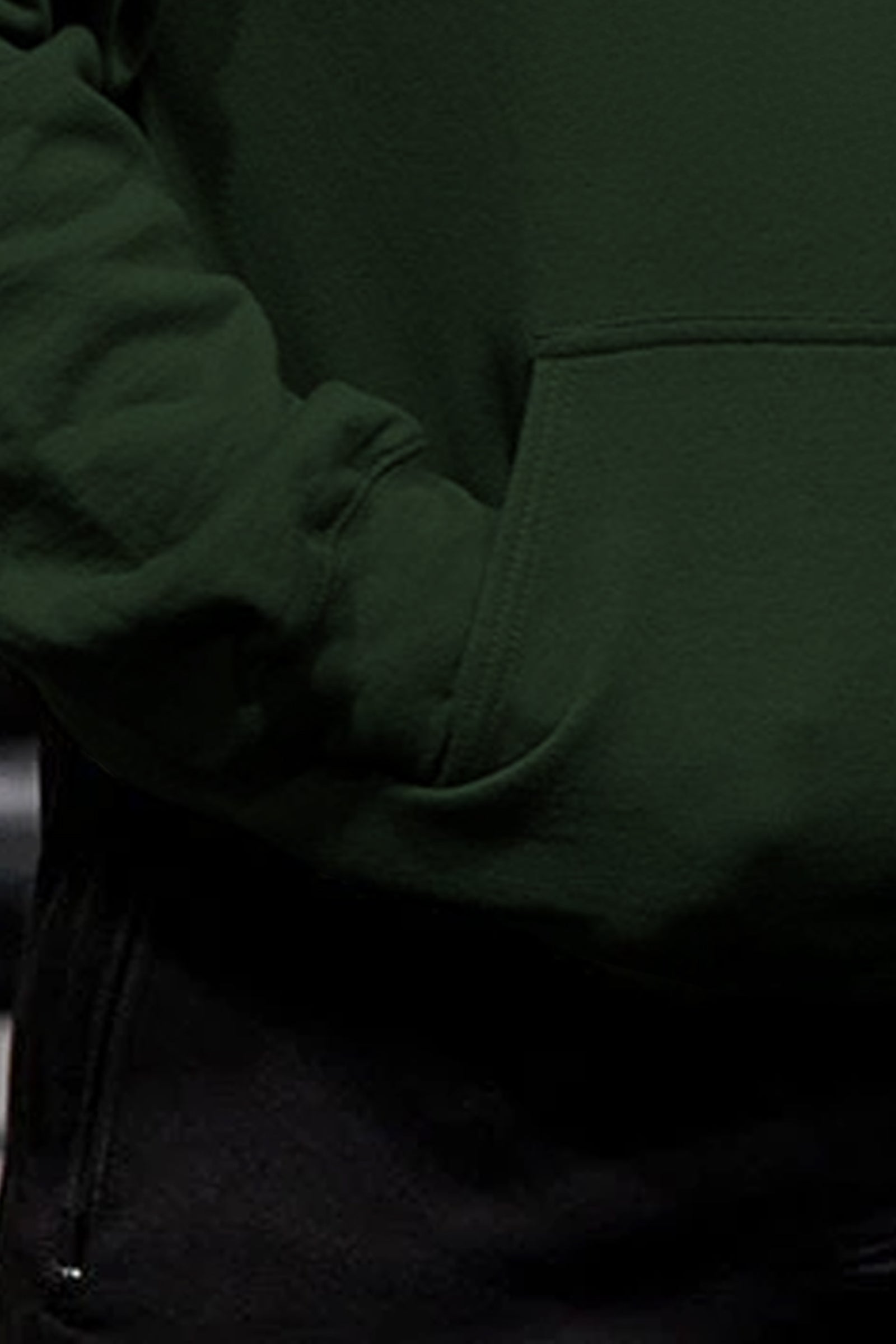 Oversized Hooded Sweatshirt Bottle Green