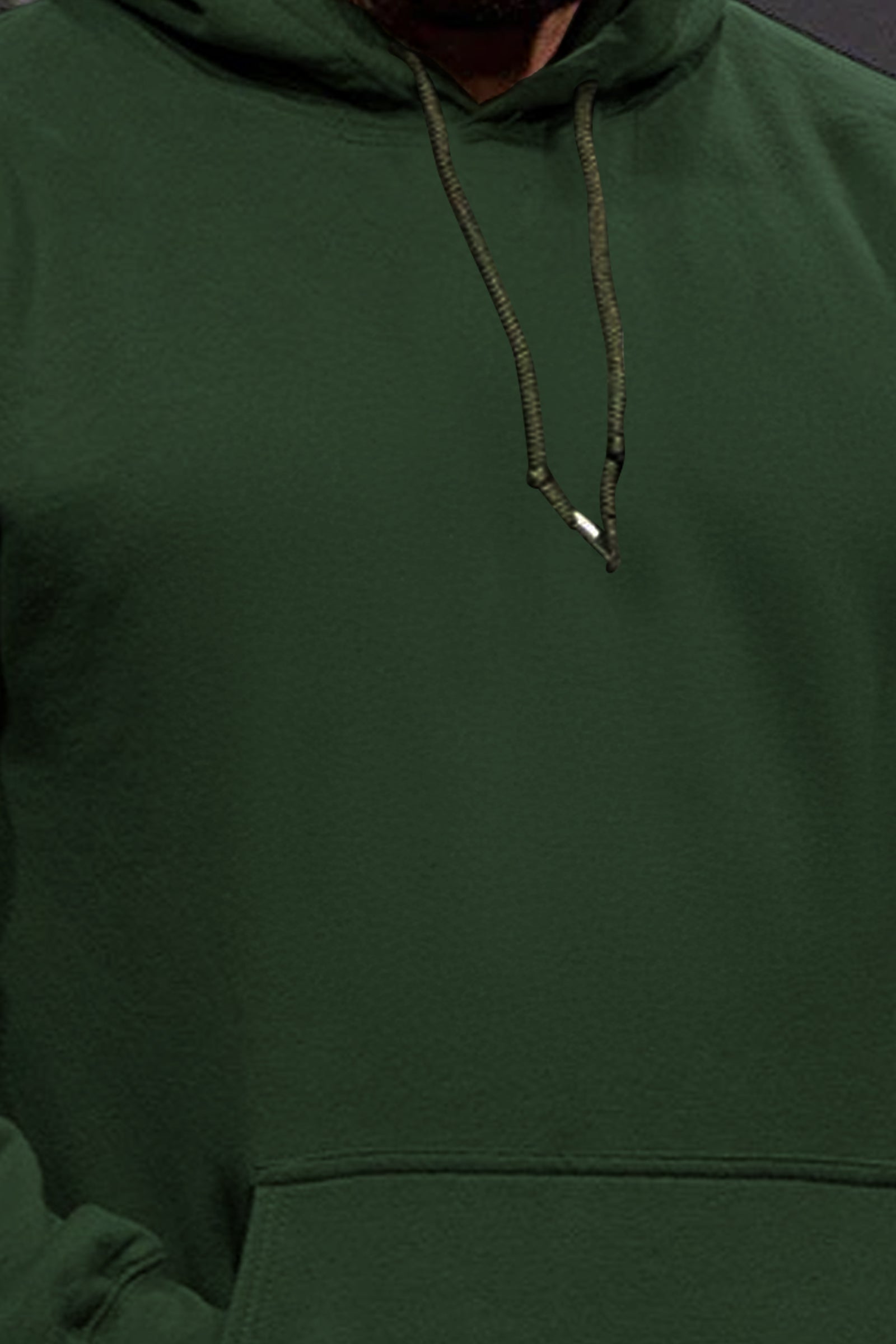 Oversized Hooded Sweatshirt Bottle Green