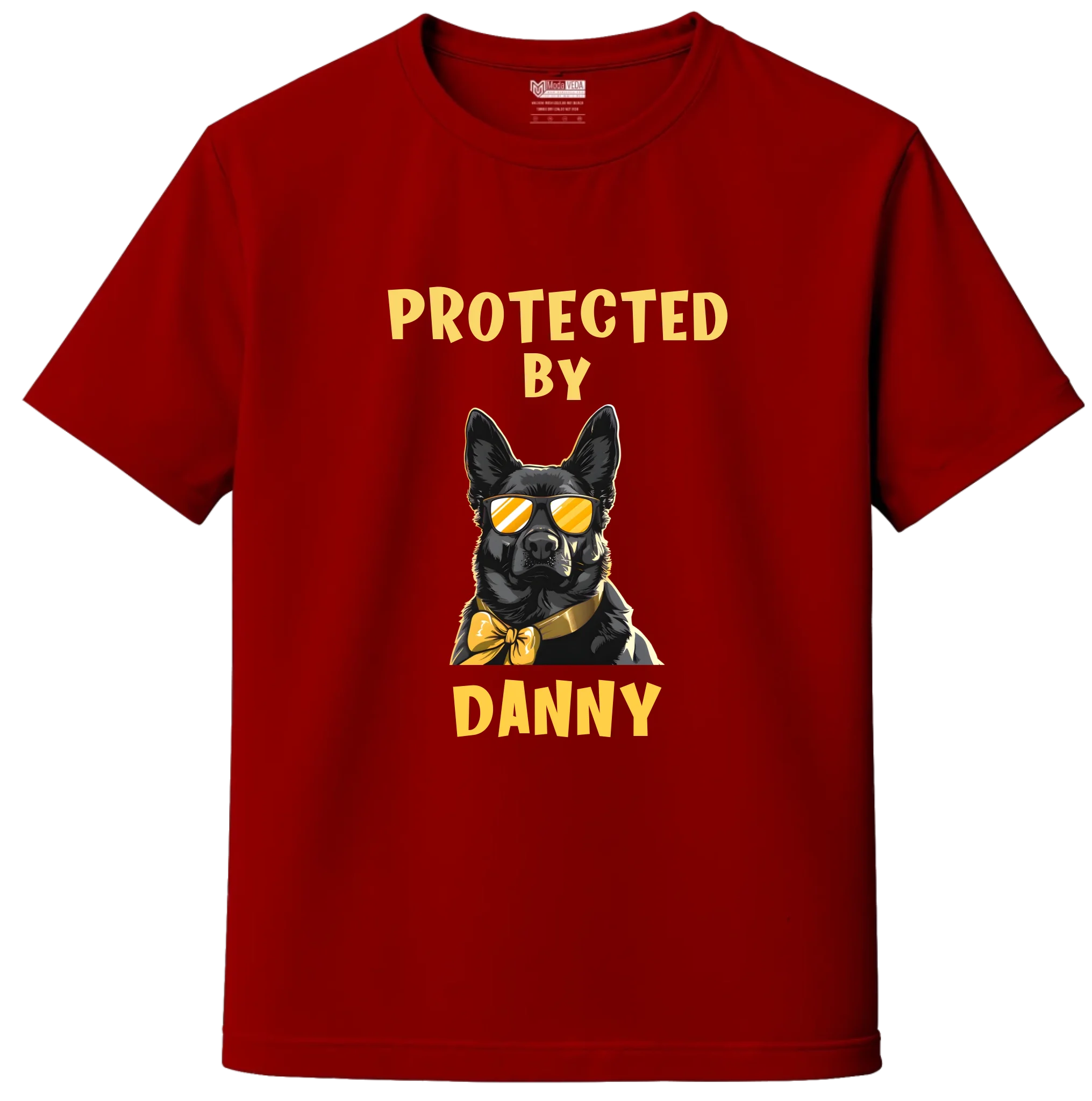 Custom “Protected by My Dog” T-Shirt with Name & Breed