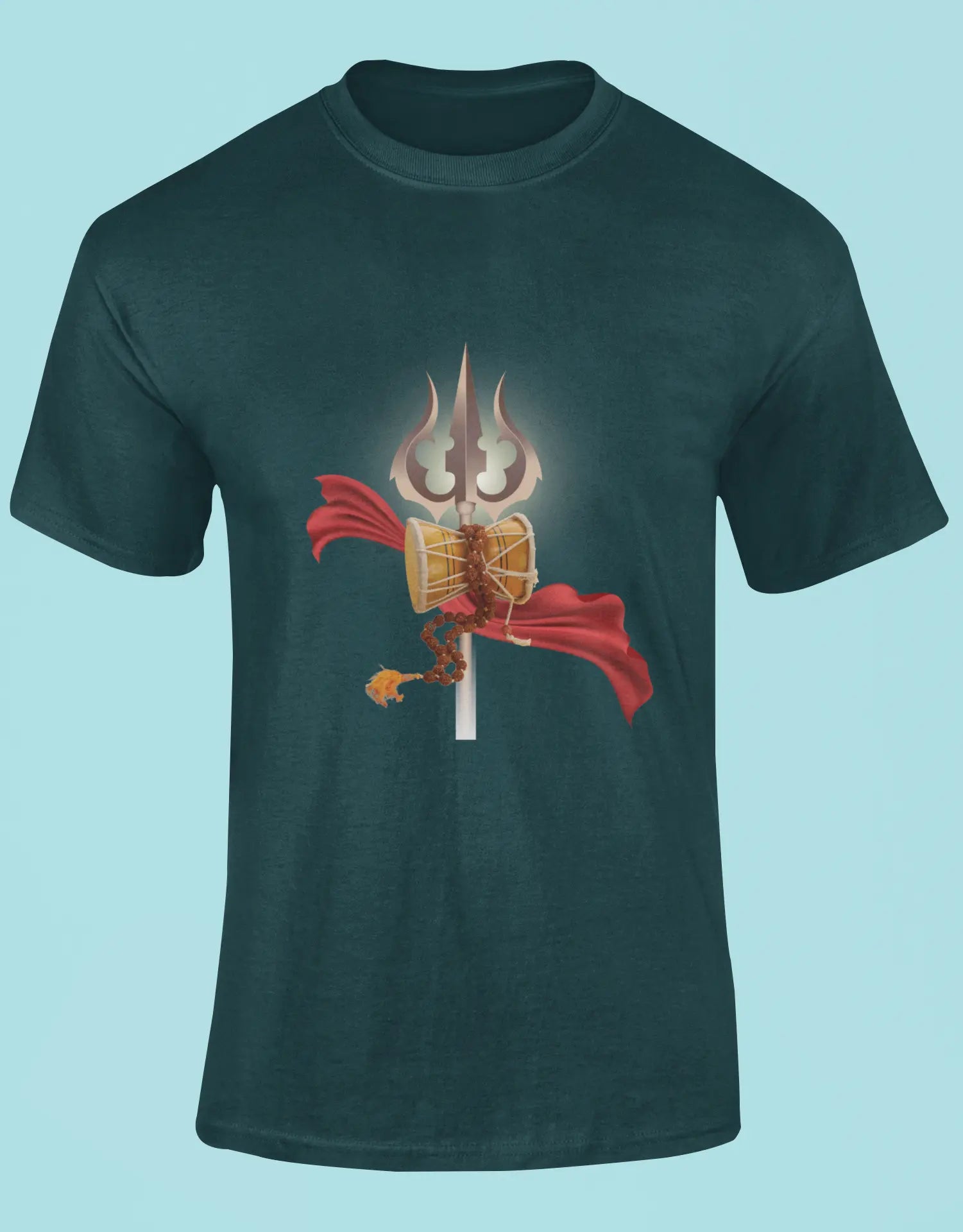 Trishul & Damru Print Tee – Symbol of Power