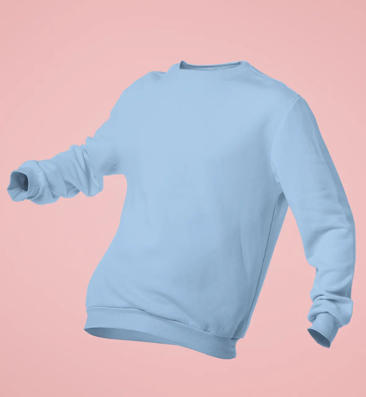 Premium Plain Sweatshirt Baby Blue
