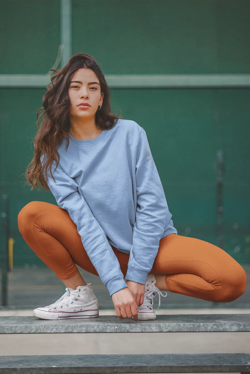 Premium Plain Sweatshirt Baby Blue