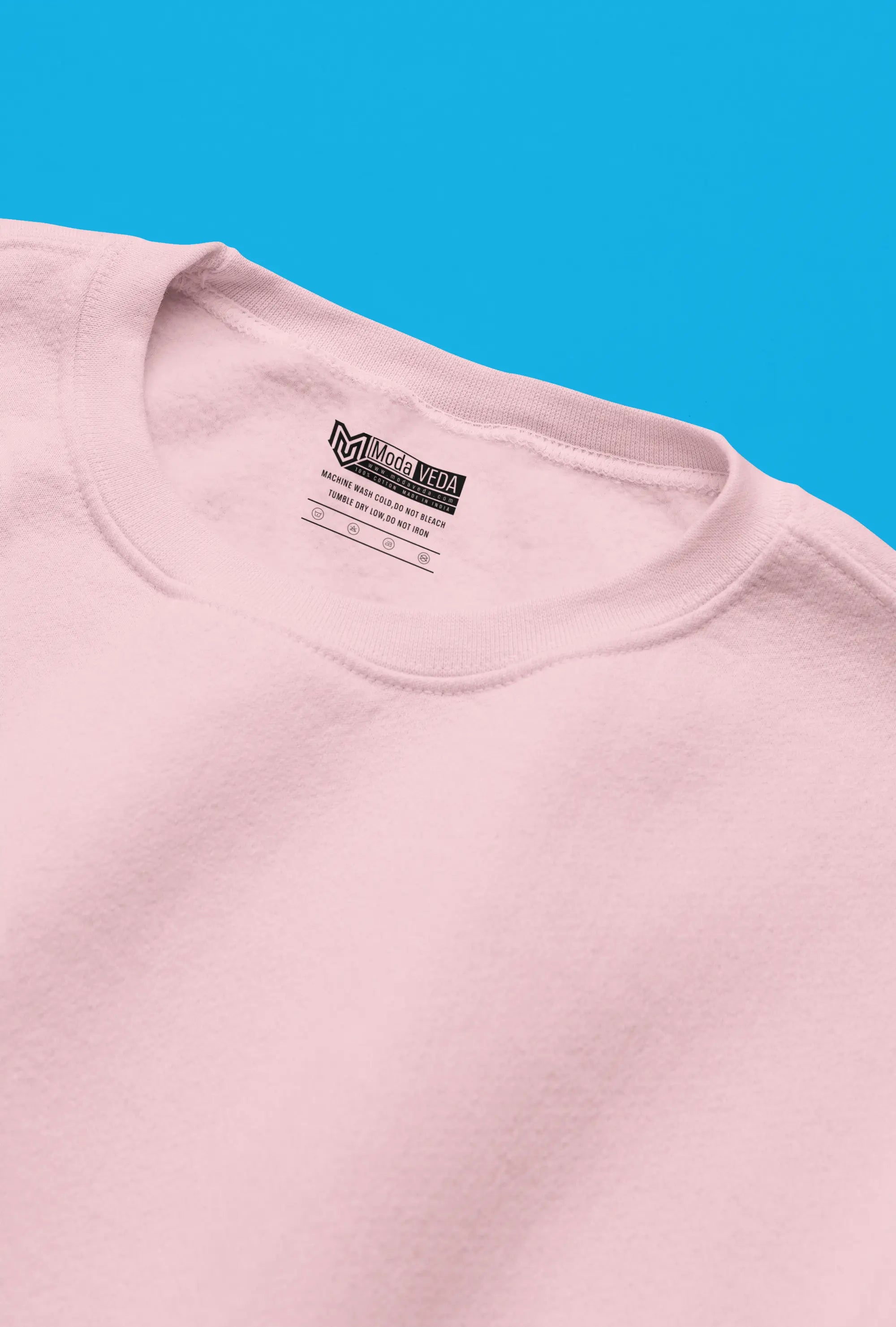 Plain Sweatshirt Light Baby Pink