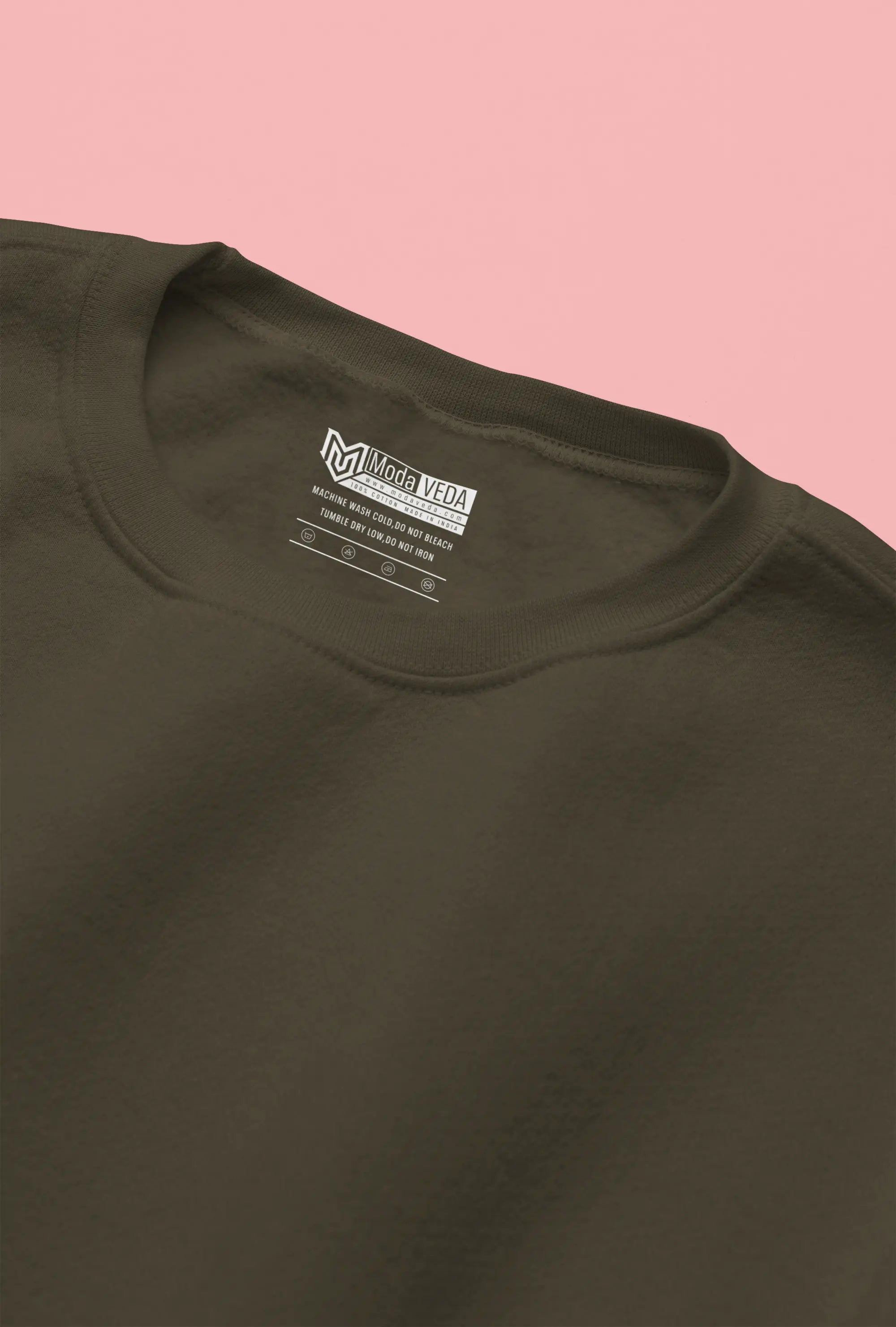 Premium Plain Sweatshirt Olive Green