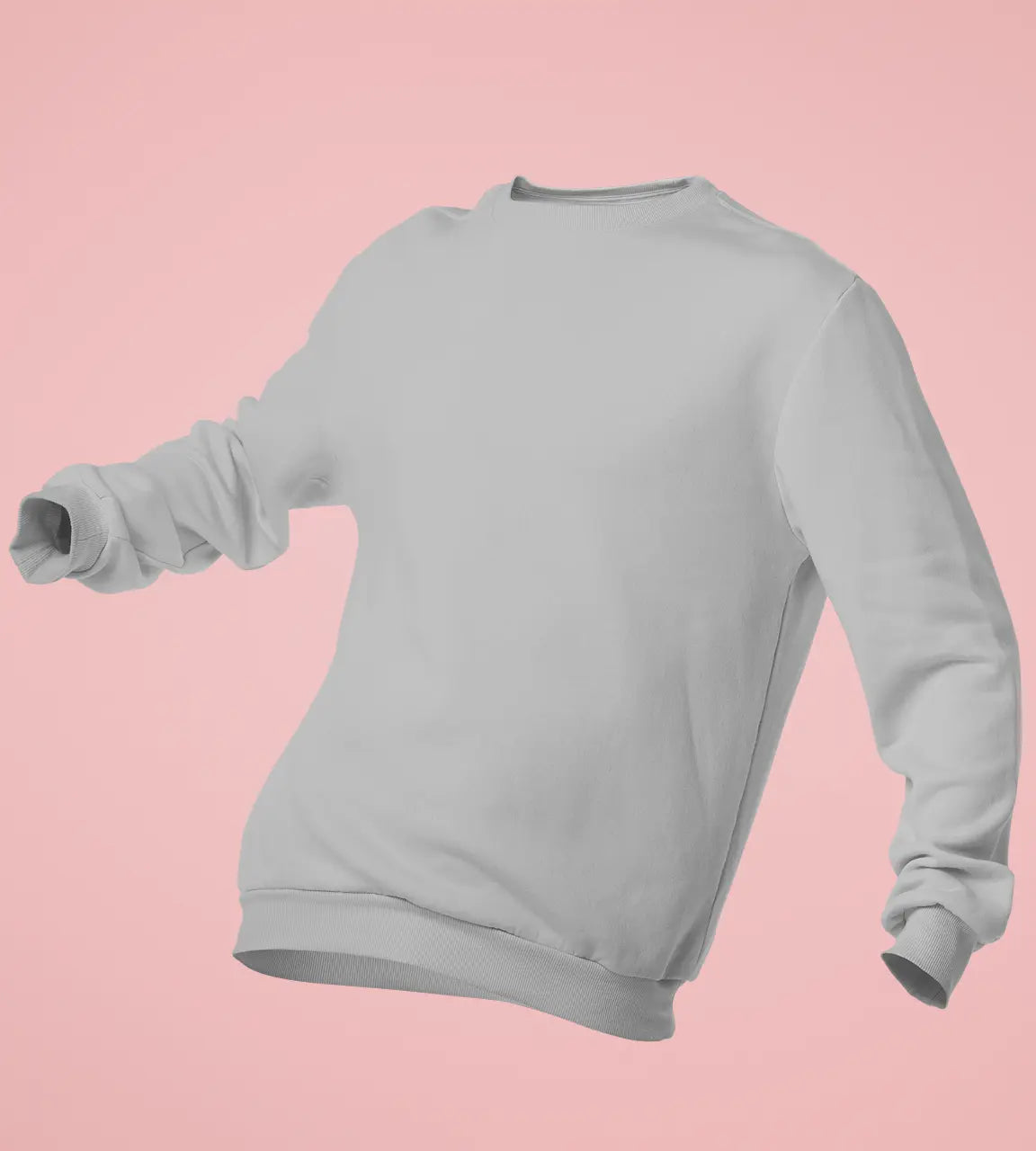 Premium Plain Sweatshirt Grey Melange