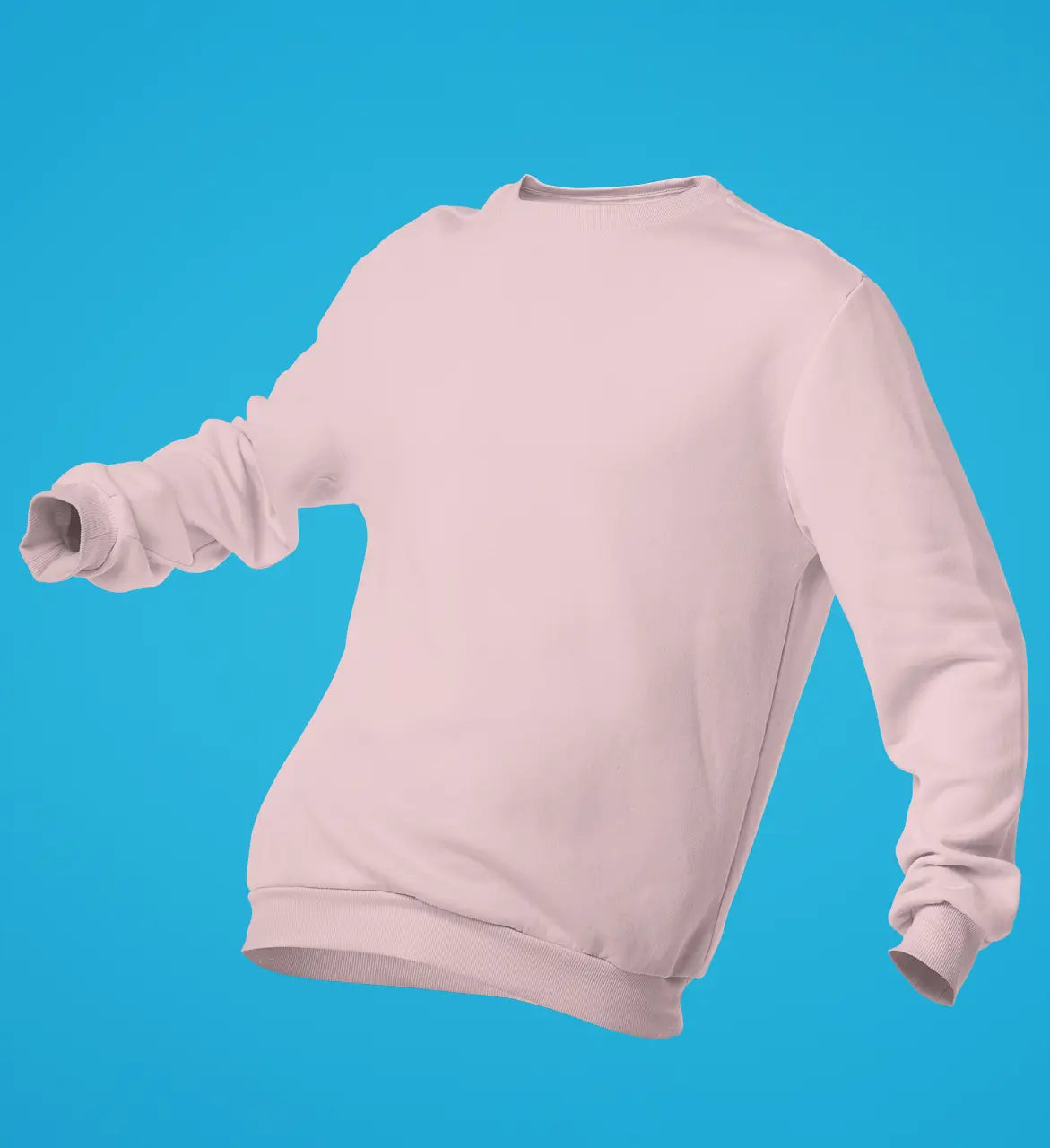 Plain Sweatshirt Light Baby Pink