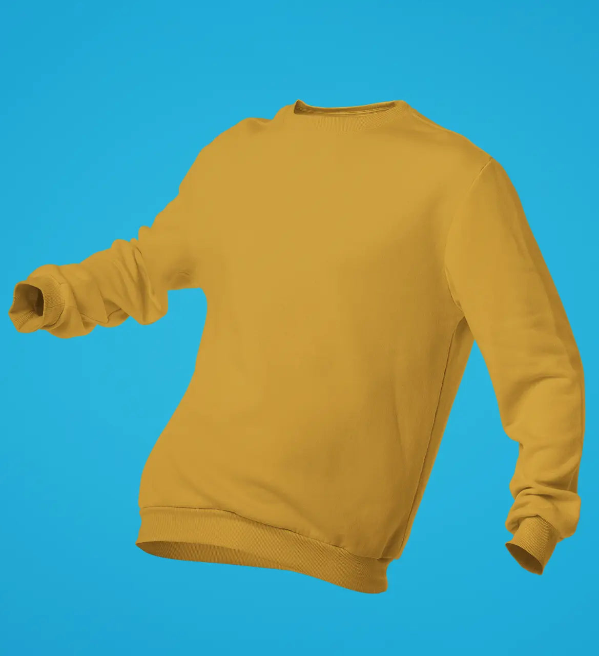 Premium Plain Sweatshirt Mustard Yellow