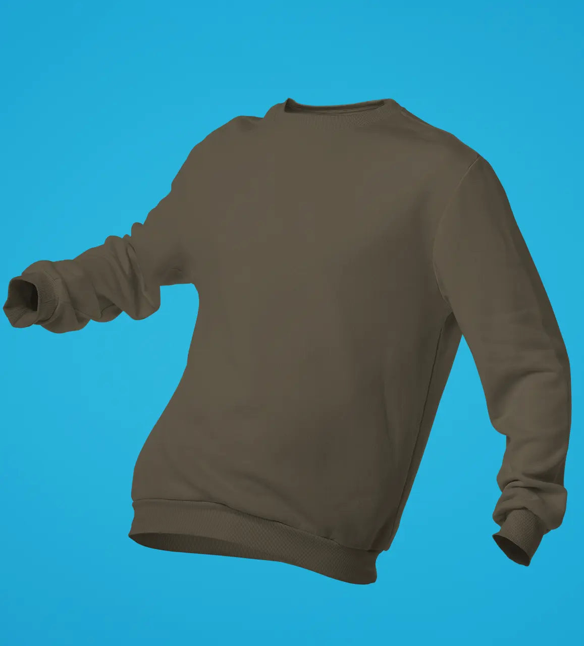 Premium Plain Sweatshirt Olive Green