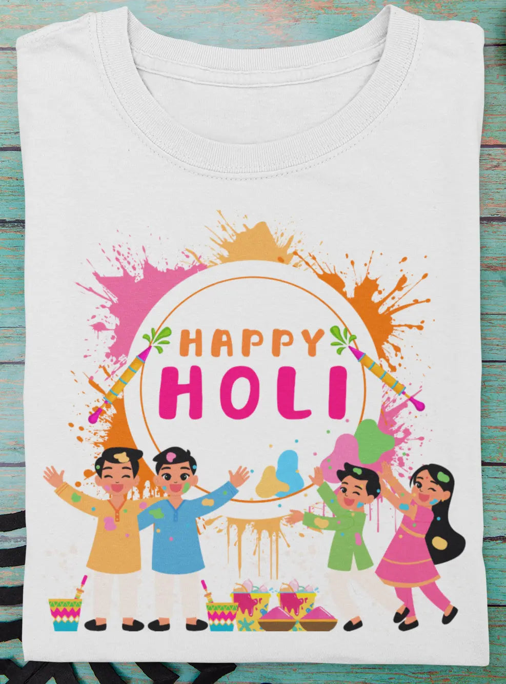 Happy Holi Unisex T-Shirt – Celebrate in Colorful Style!