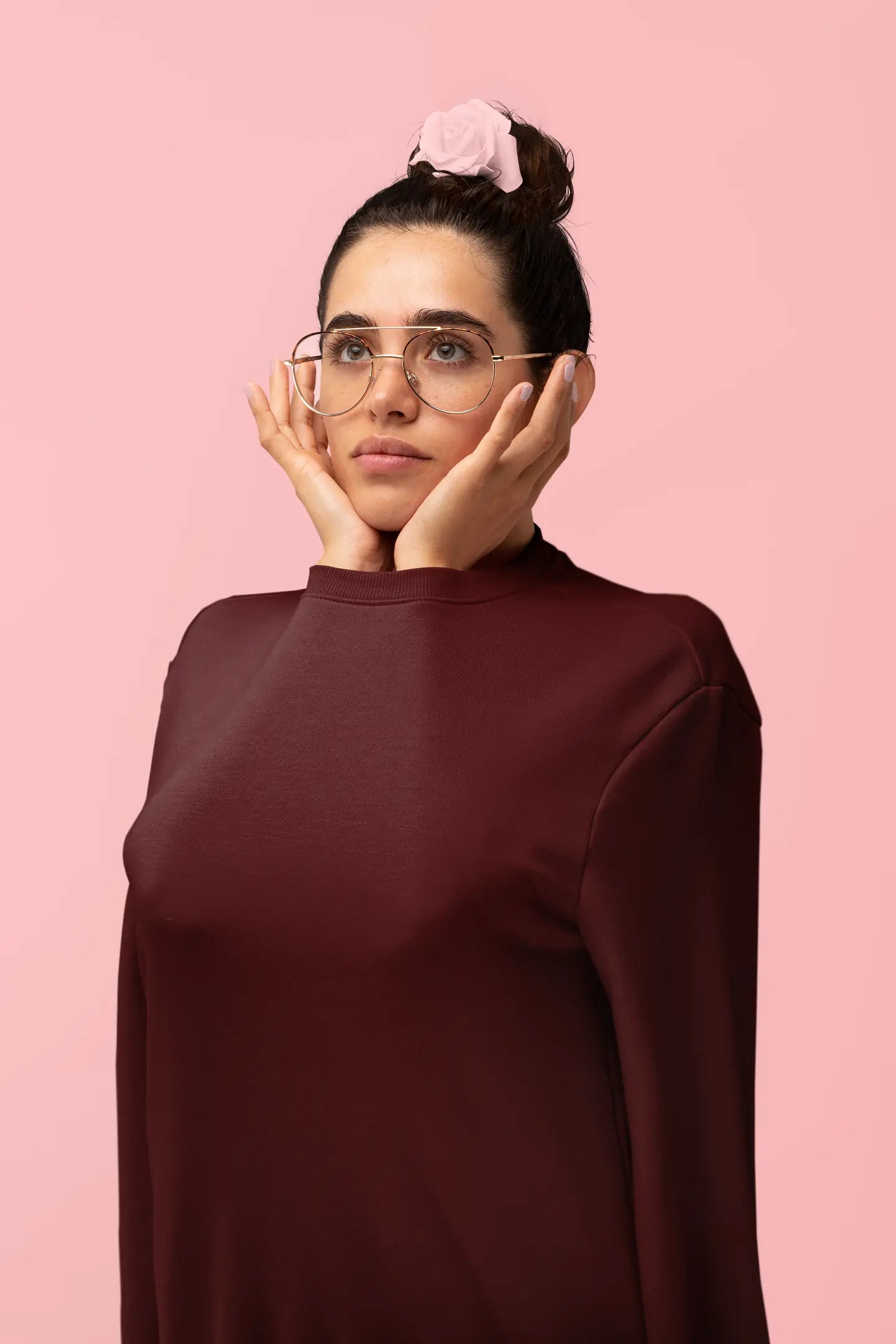 Premium Plain Sweatshirt Maroon