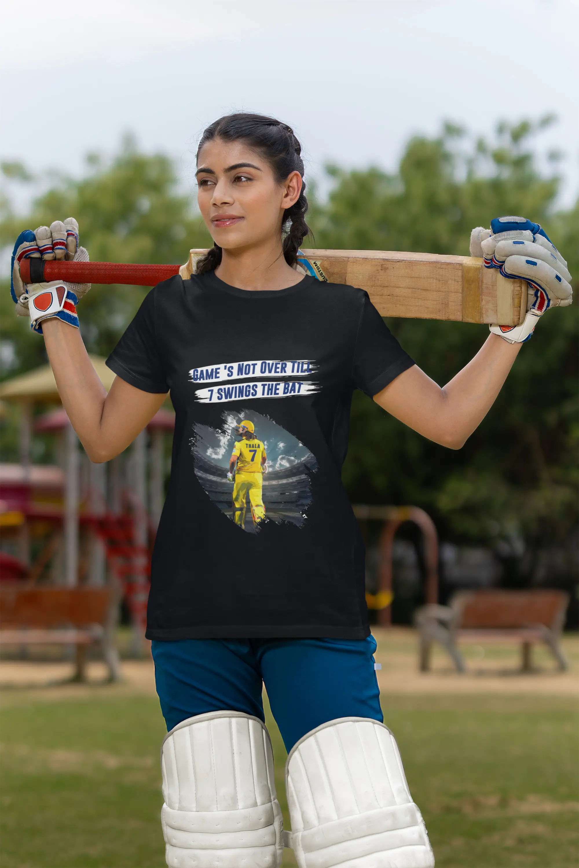 Game's Not Over Till 7 Swing the Bat Unisex T-Shirt