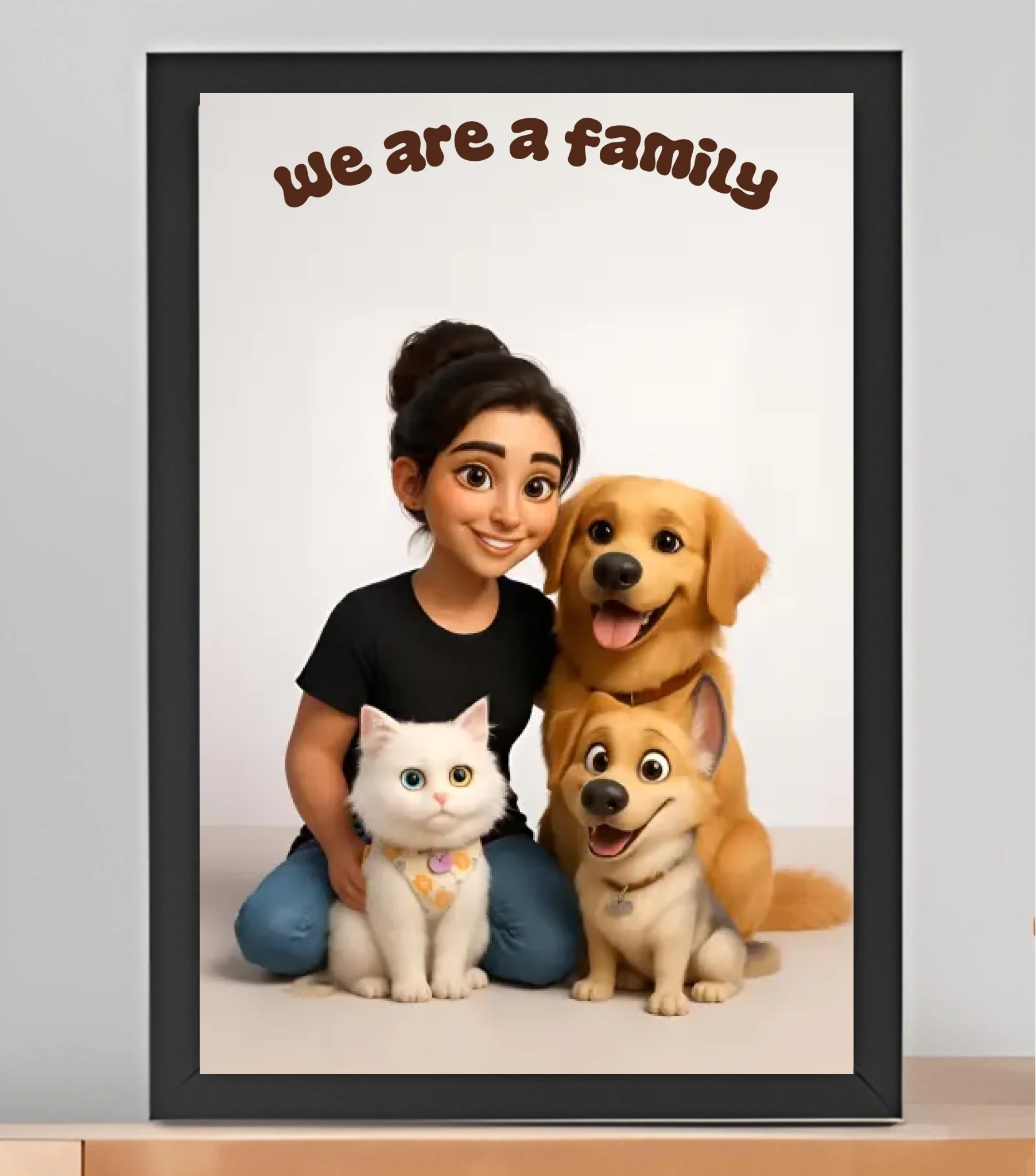 AI 3D Cartoon Portrait Poster | Turn Up to 3 Photos into One Fun Family Portrait