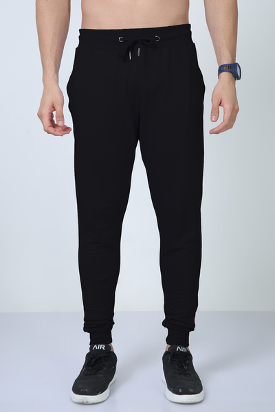 Men with Premium Unisex Joggers Black