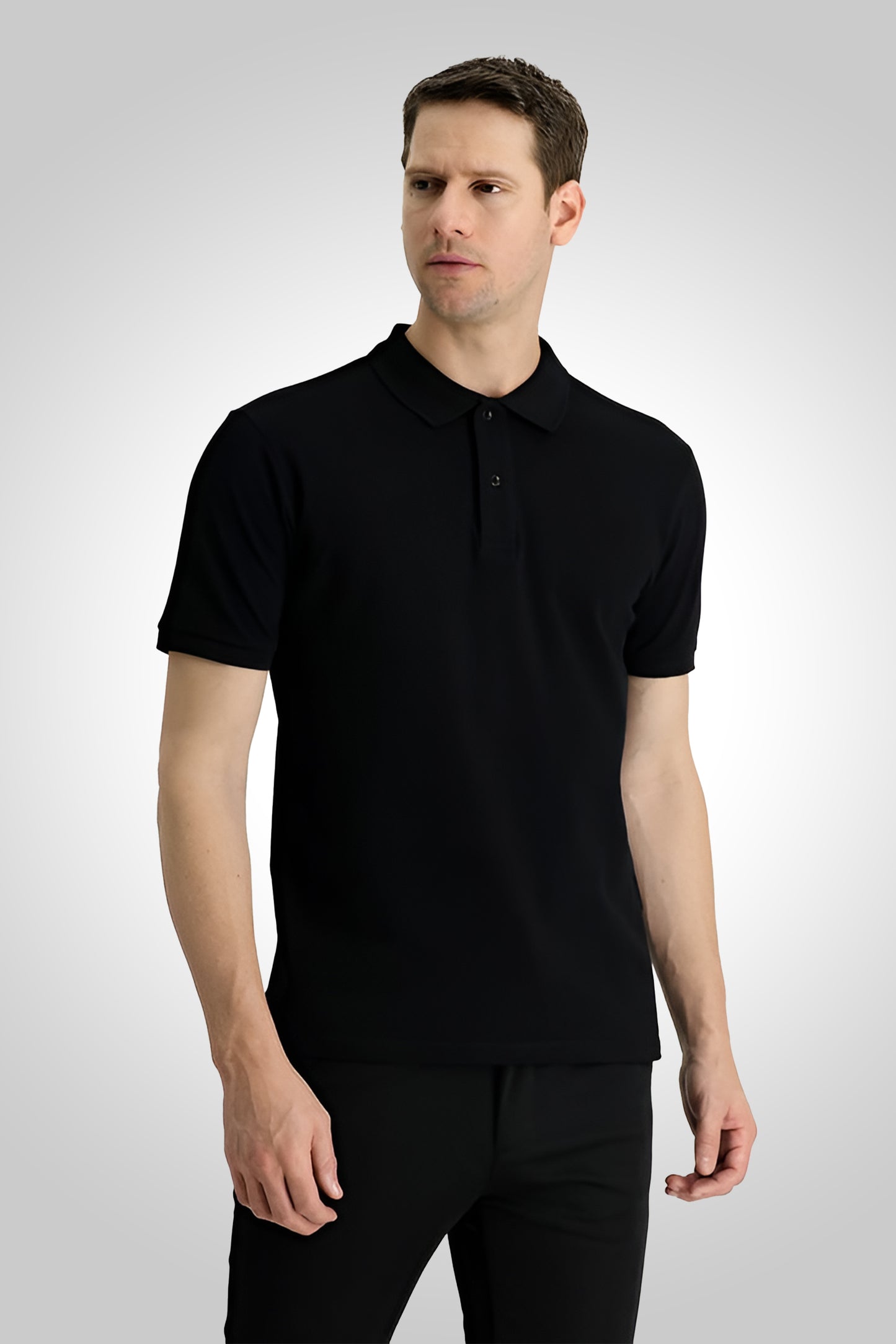 Polo Half Sleeve Black