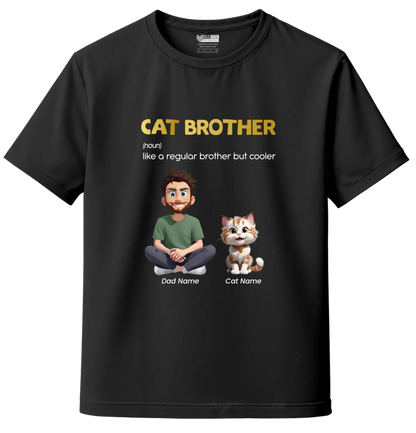 Custom Cat Brother Custom T-Shirt – Personalize Name, Cat Breed & Character!