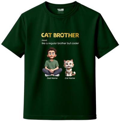 Custom Cat Brother Custom T-Shirt – Personalize Name, Cat Breed & Character!