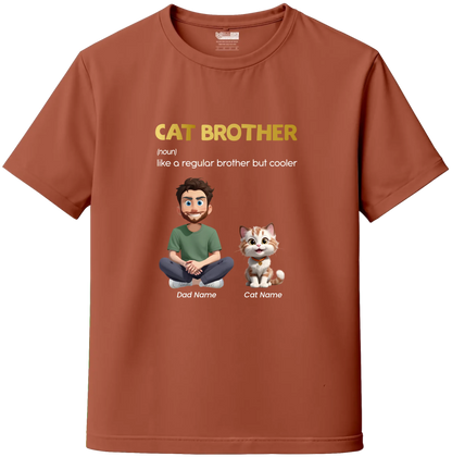 Custom Cat Brother Custom T-Shirt – Personalize Name, Cat Breed & Character!