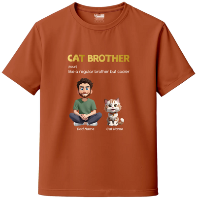 Custom Cat Brother Custom T-Shirt – Personalize Name, Cat Breed & Character!