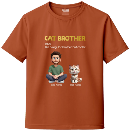 Custom Cat Brother Custom T-Shirt – Personalize Name, Cat Breed & Character!