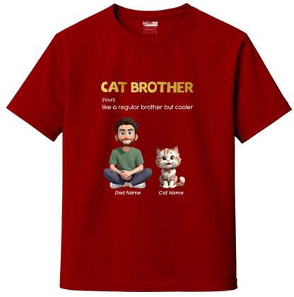 Custom Cat Brother Custom T-Shirt – Personalize Name, Cat Breed & Character!