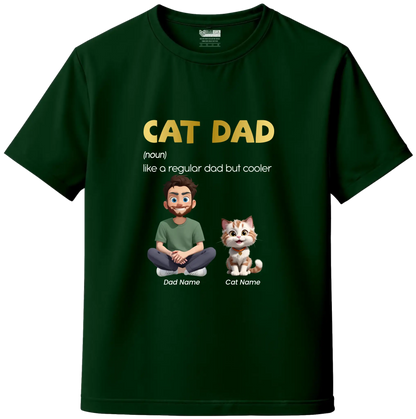 Cat Dad Custom Tee – Personalize Name, Cat Breed & Character!