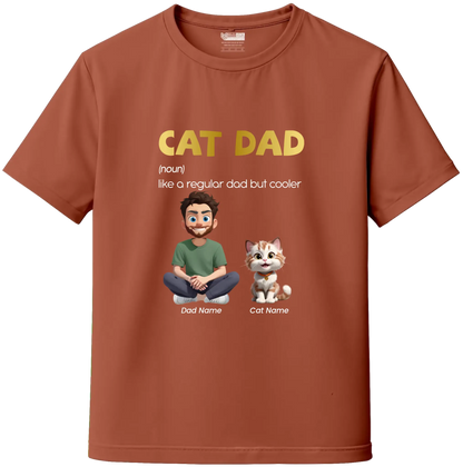 Cat Dad Custom Tee – Personalize Name, Cat Breed & Character!