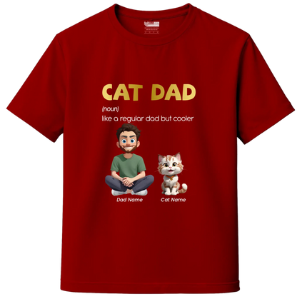 Cat Dad Custom Tee – Personalize Name, Cat Breed & Character!