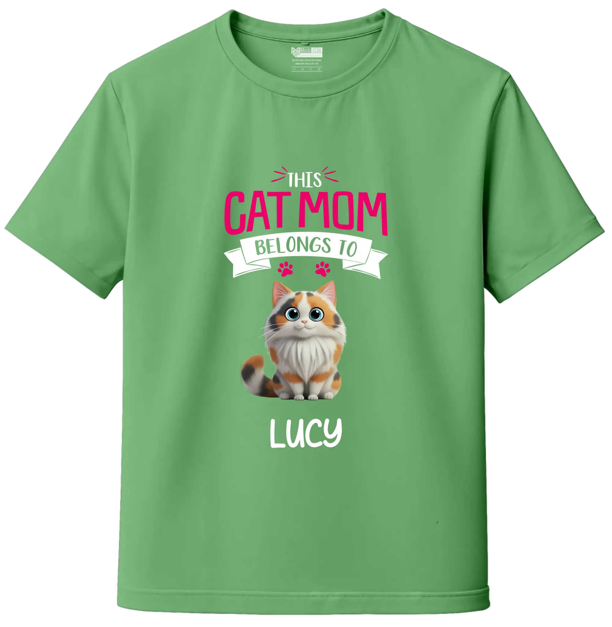 Custom Cat Mom Tee – Add Your Cat’s Name & Cat's Artwork