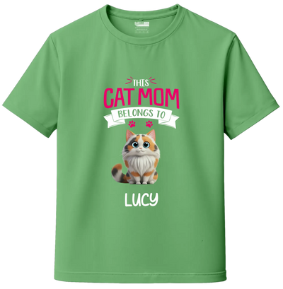 Jade Custom Cat Mom Tee – Add Your Cat’s Name & Cat's Artwork