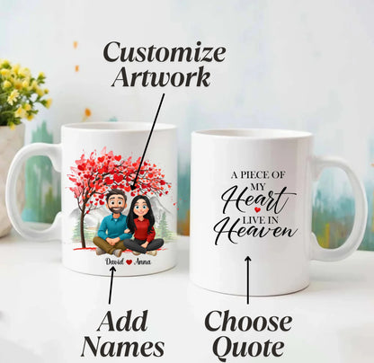 Custom Cartoon Couple Mug – Add Your Names