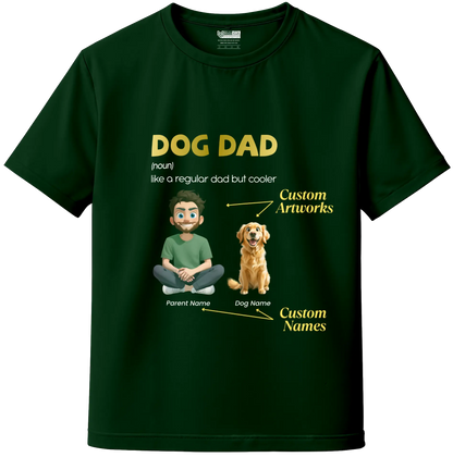 Dog Dad Custom Tee – Personalize Name, Dog Breed & Character!